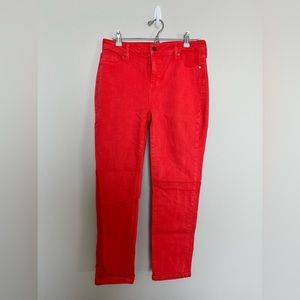 Liverpool Cami Crop Jeans - Coral Size 10/30